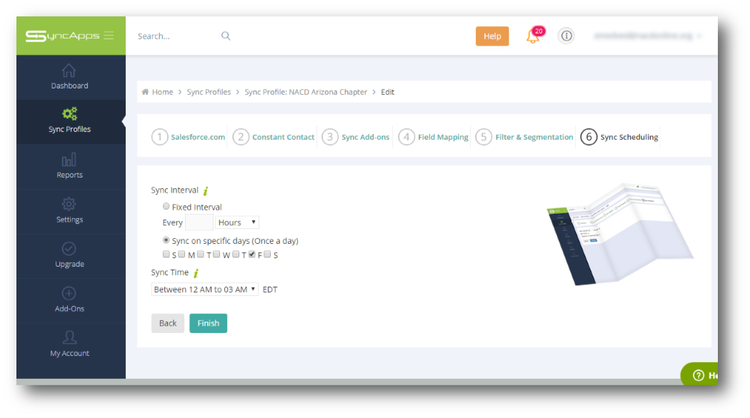 SyncApps Sync Scheduling