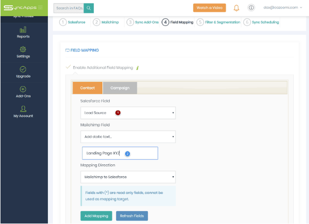 static text field mapping