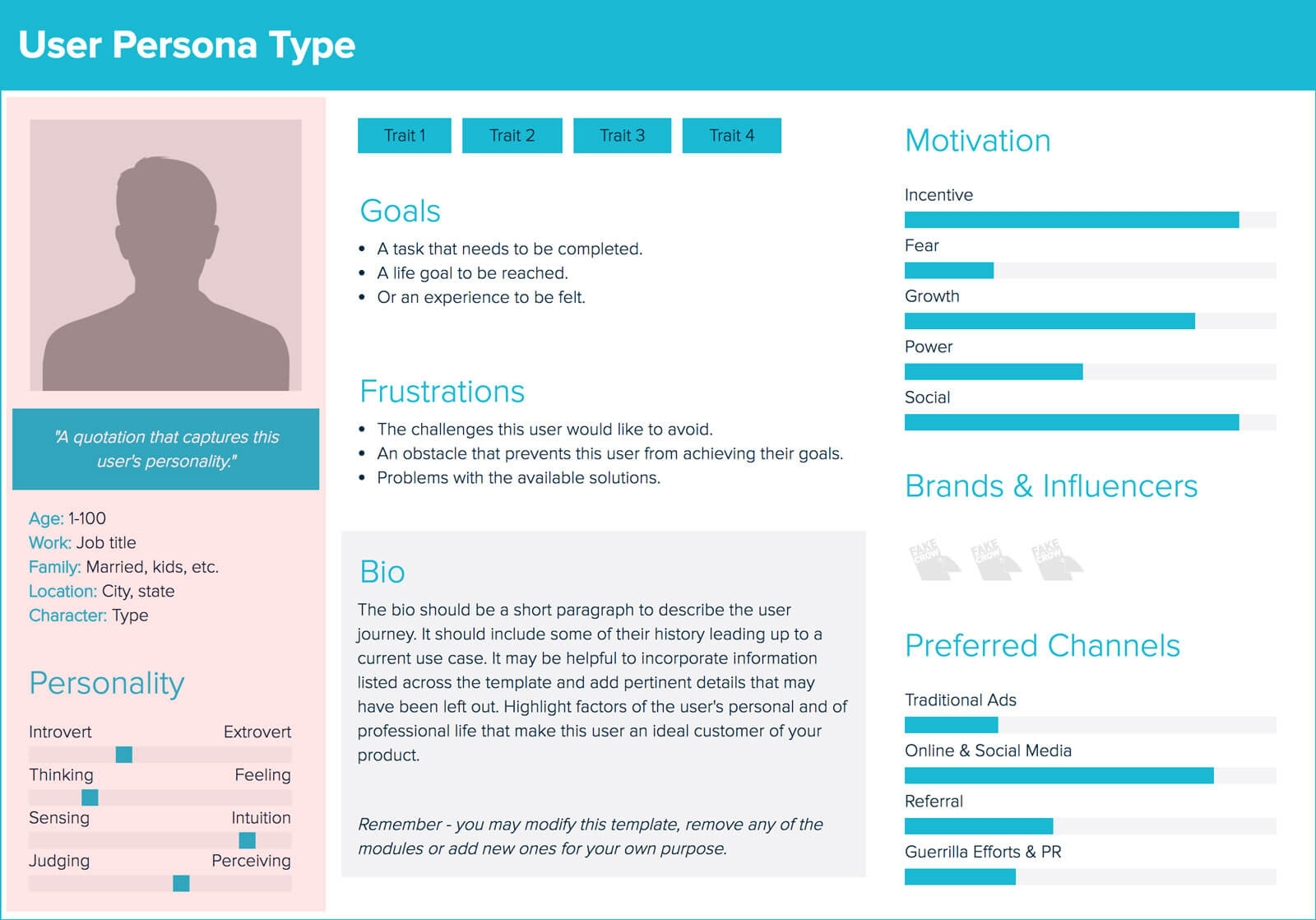 Sample of a Buyer Persona Template - email list