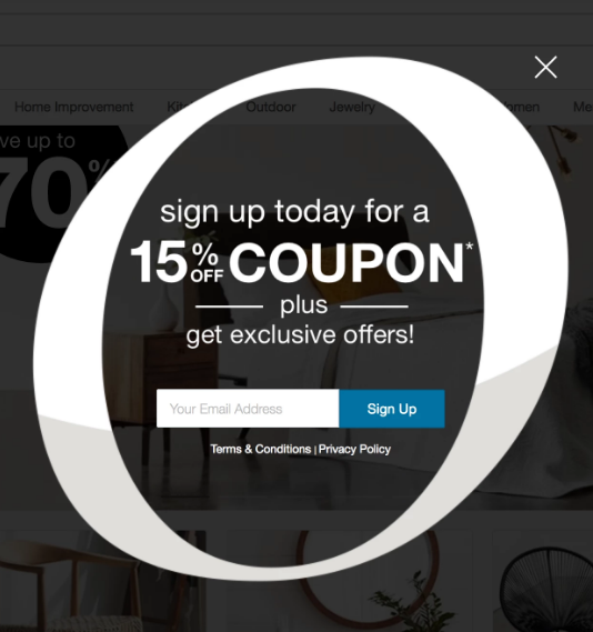 Shopify offering a discount if customers subscribe to their email or newsletter - email list