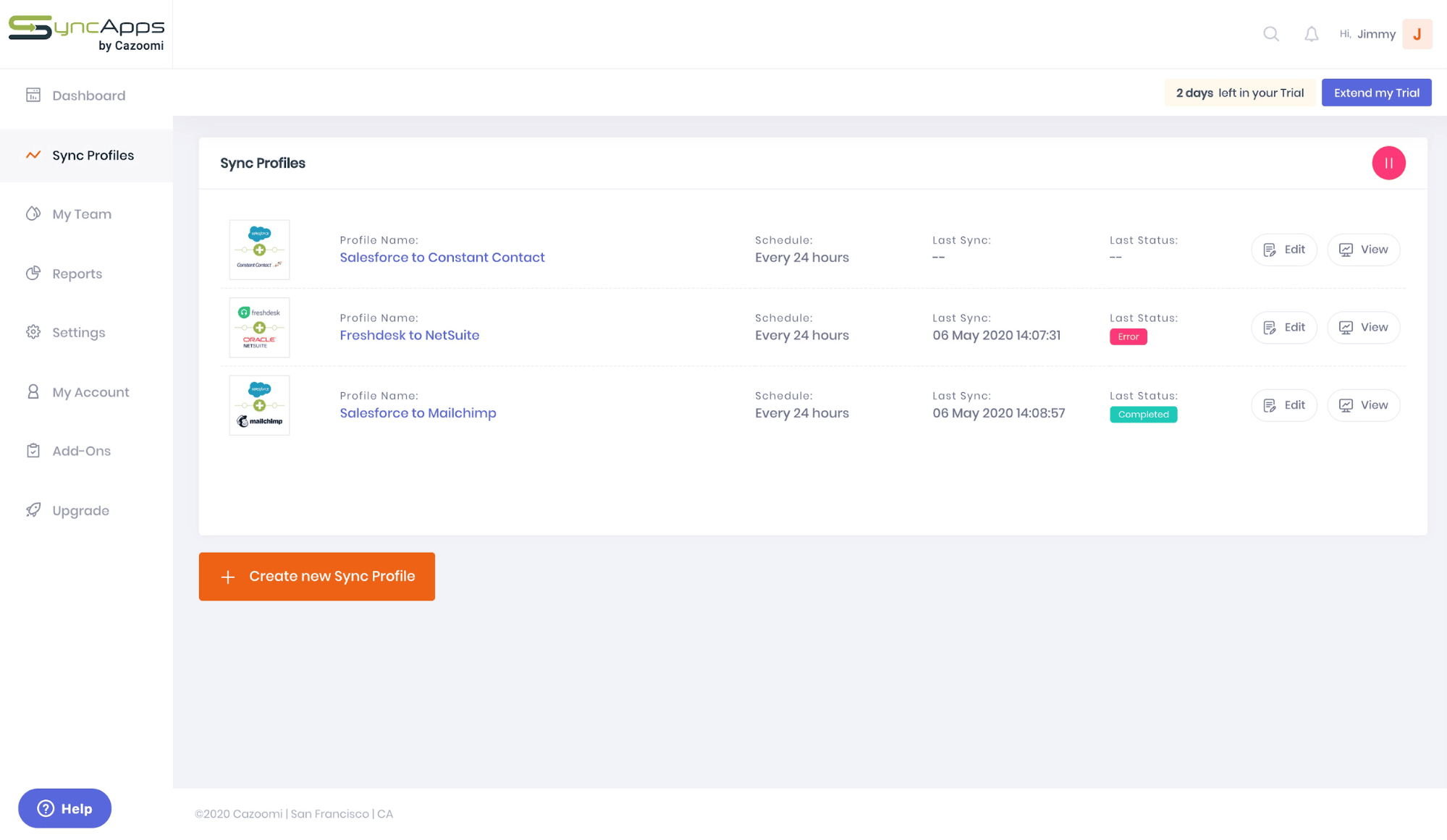 SyncApps Paragon Sync Profile