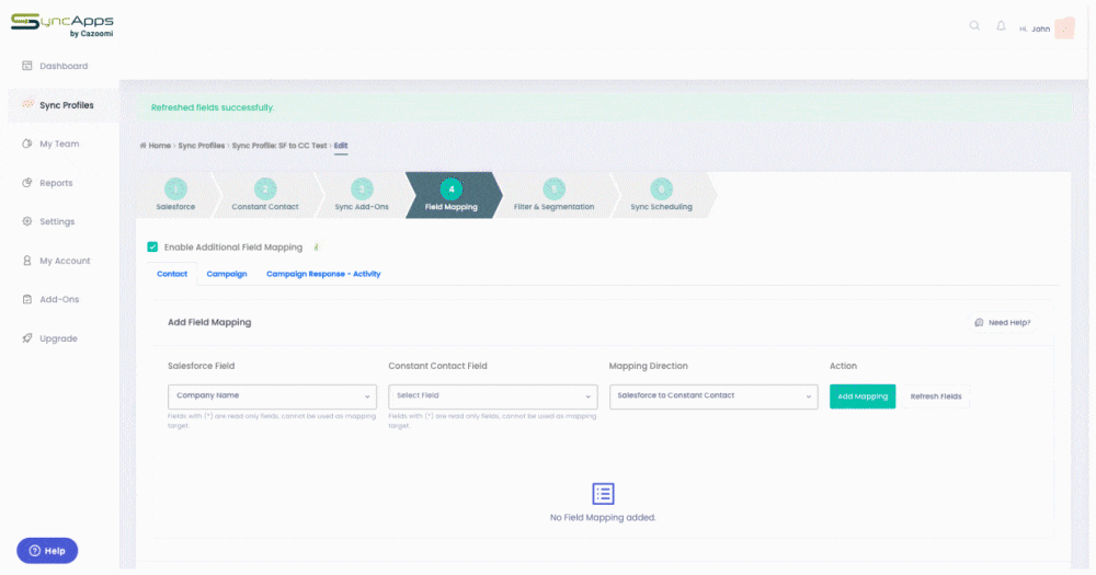 field you mapped will remove the contact from your marketing automation