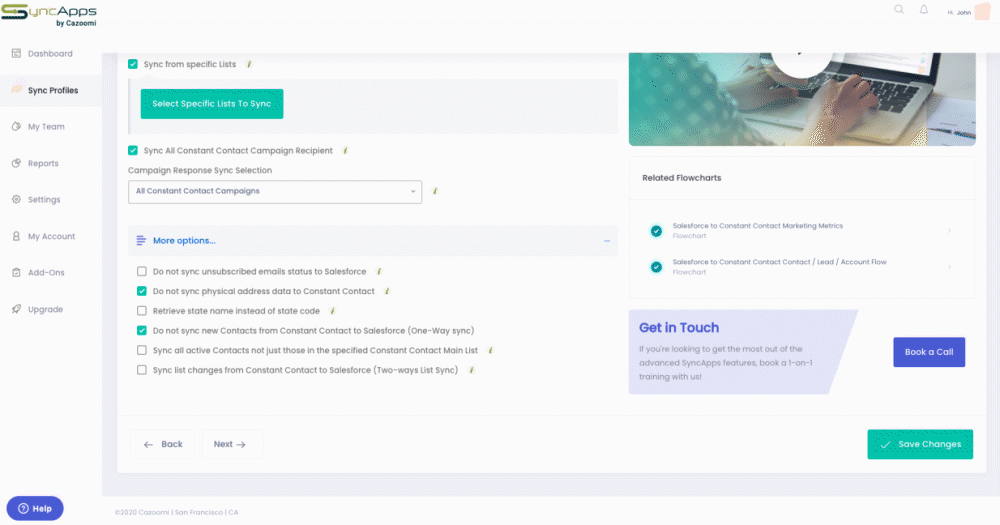 Sync List Changes from Constant Contact to Salesforce (Two-Way Sync)