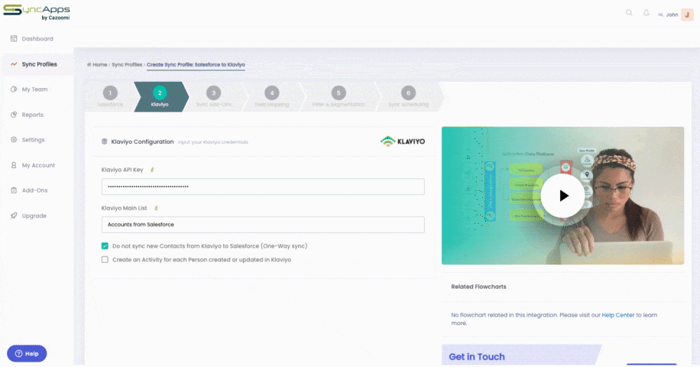 Create an Activity in each Person Account from Salesforce for Klaviyo.