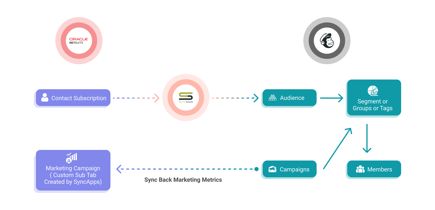 NetSuite Contact and Customer Subscriptions to Audience(s) flow