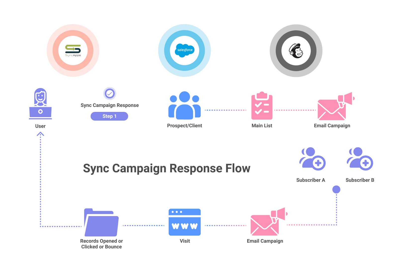 Mailchimp and Salesforce flow