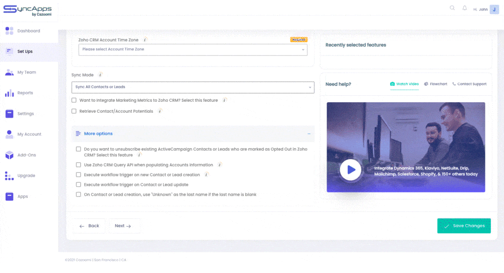 Zoho Field Mapping