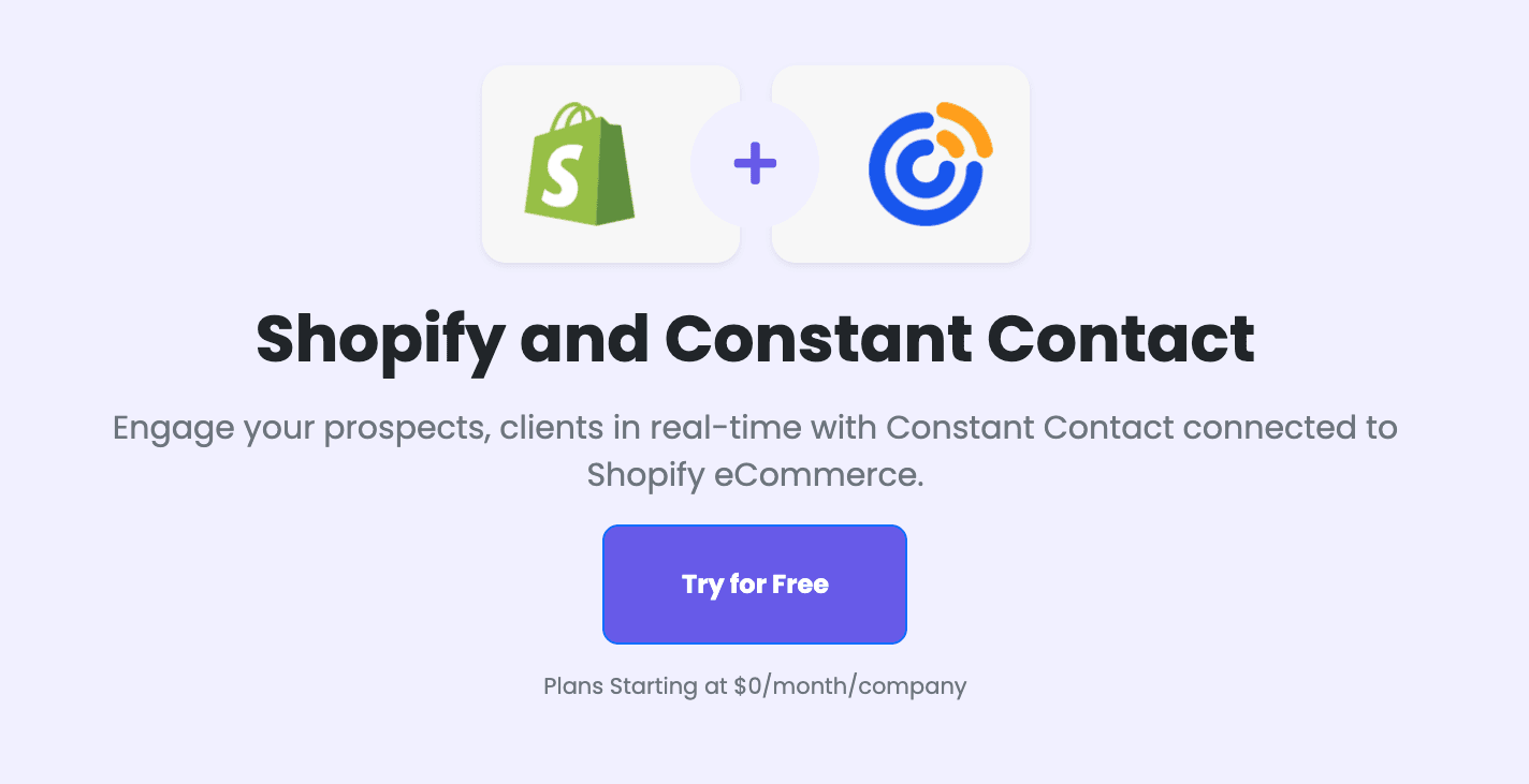 Integrate Shopify to Constant Contact