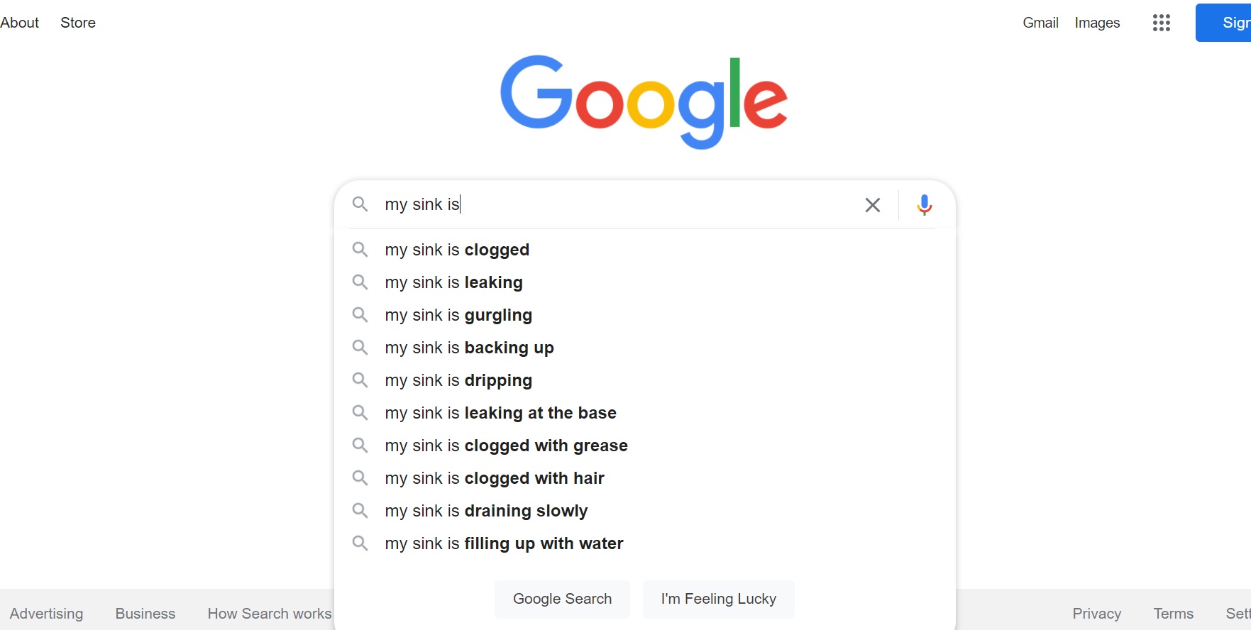 Google Search Autocomplete
