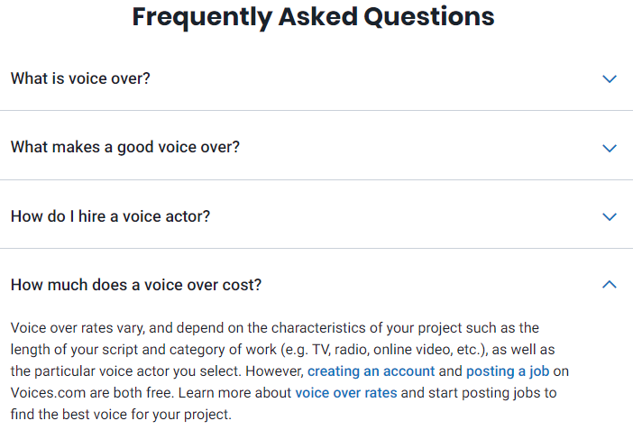 Voices FAQ