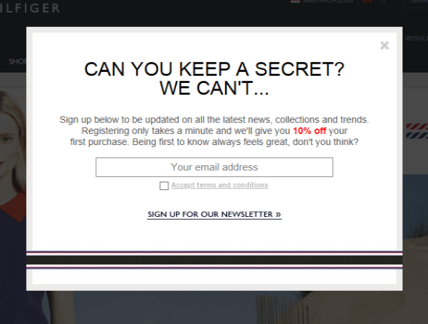 email popup best practices